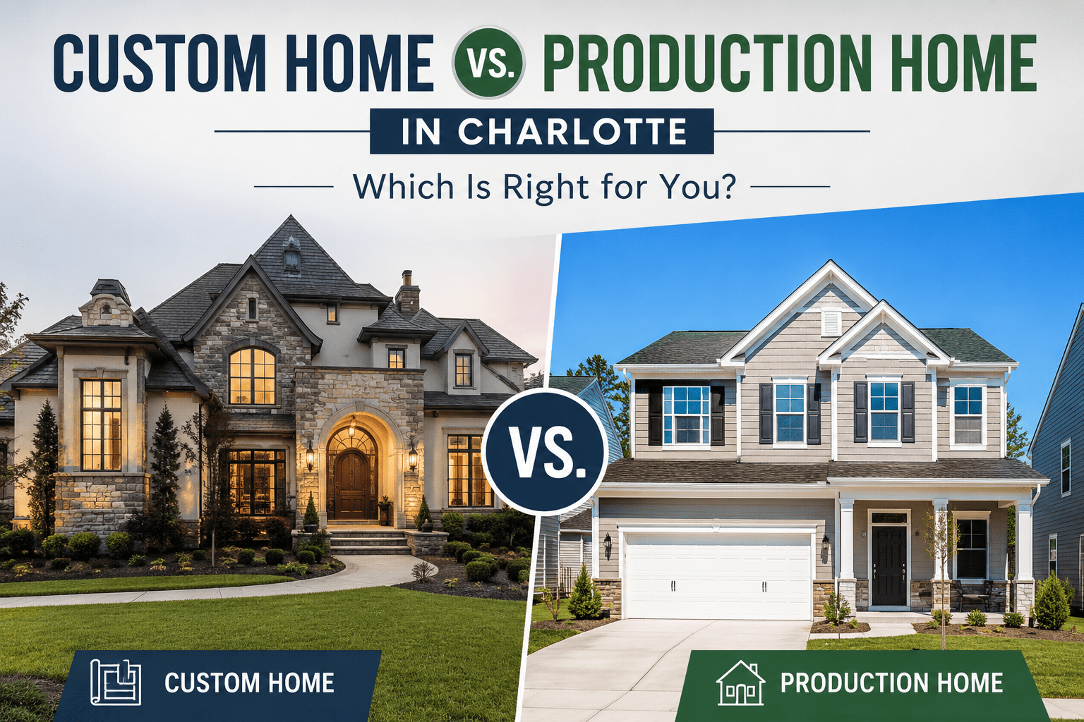 Custom Home vs. Production Home Custom Home vs. Production Home